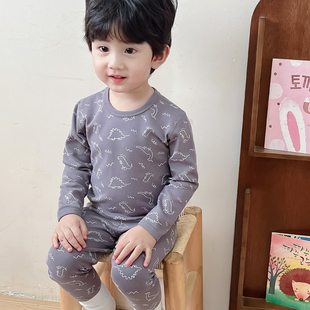 宝宝秋衣套装加厚纯棉秋衣秋裤婴儿家居服男宝宝分体保暖男童秋冬