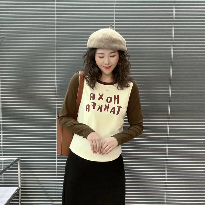 长袖简约常规棉质女装