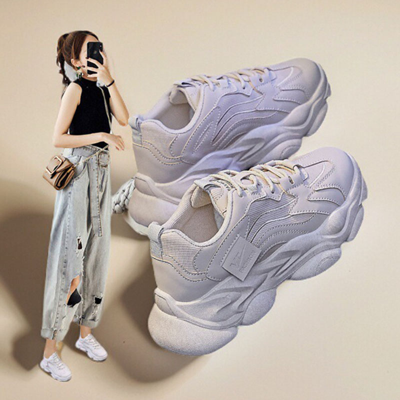 老爹鞋女2025春季新款透气学生运动鞋女ins潮鞋增高女鞋轻便百搭
