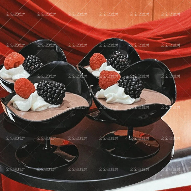 父亲节黑色椅子慕斯杯