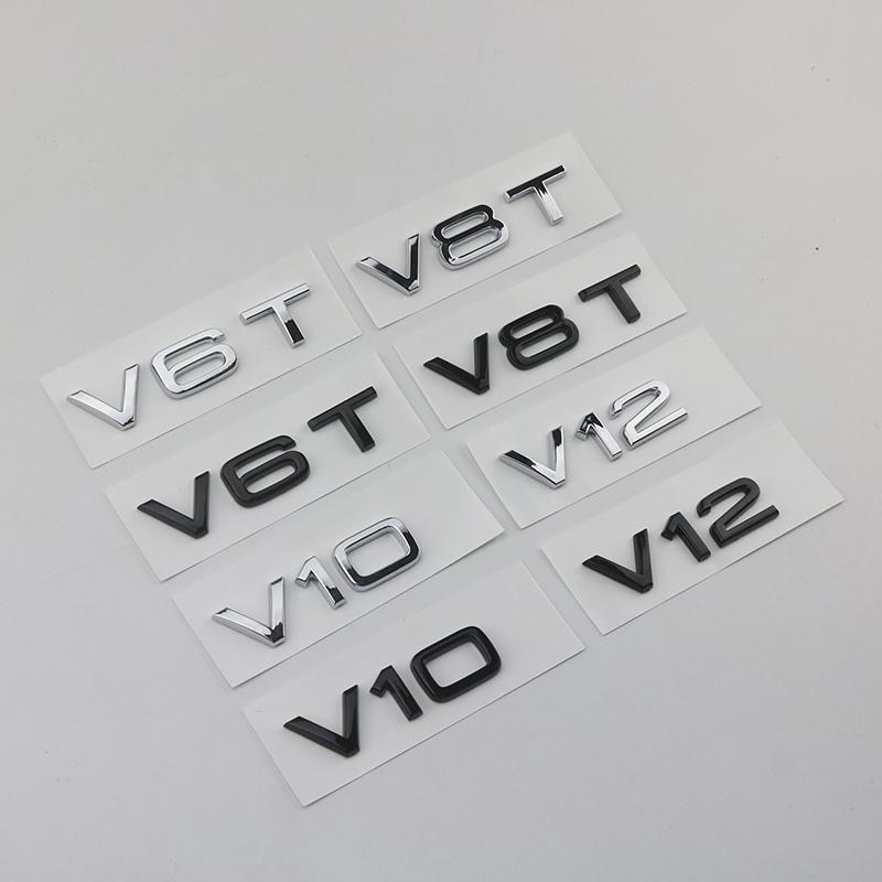 适用于奥迪A4LA5A6LA7Q7Q5A8LS6车标V8T V10 V6T V12叶子板侧标贴