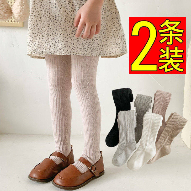 婴儿连裤袜春秋棉纯新款大PP儿童连体秋薄款白色幼儿女宝宝打底裤