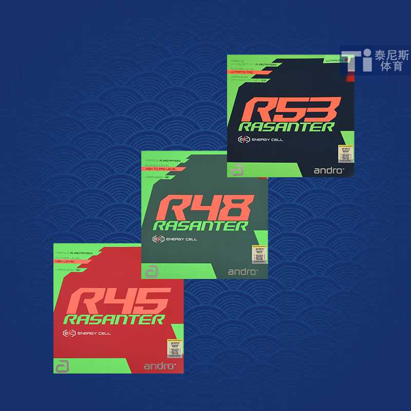 andro岸度新锐煞乒乓球拍胶皮R45 48 53涩性反胶套胶RASANTER正品