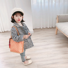 儿童春秋季 中长款 夹克风衣 橘汁家小香风女童外套洋气2019秋装 新款