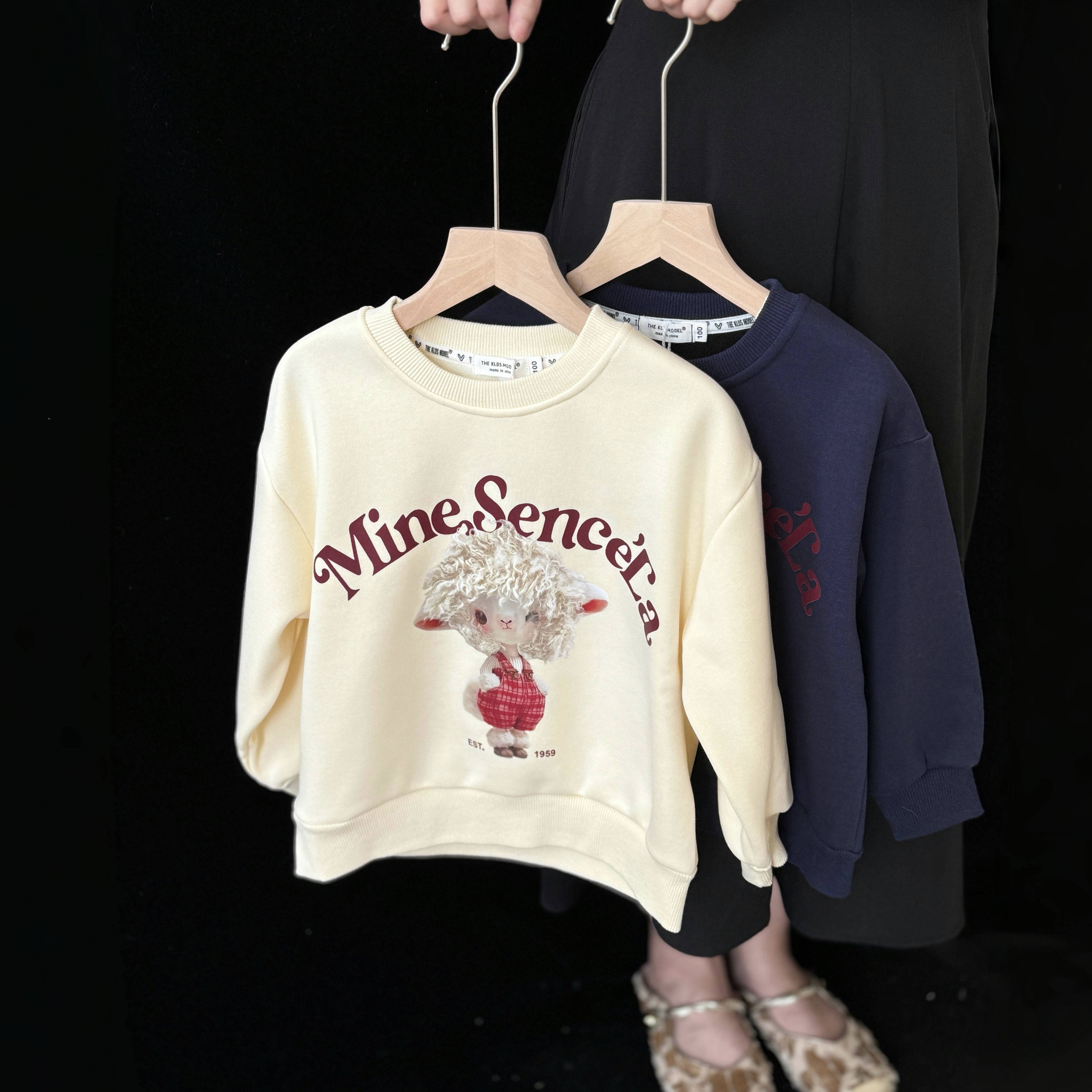 烫画卫衣加绒加厚韩版冬季