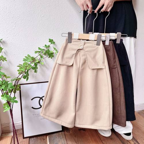 韩版儿童加绒休闲裤子