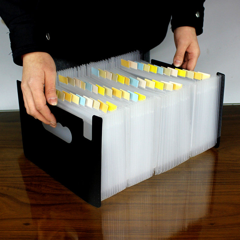 금융 문서 저장 폴더 A5 VAT 송장 분류 아코디언 백 다층 삽입 빌 백 대용량