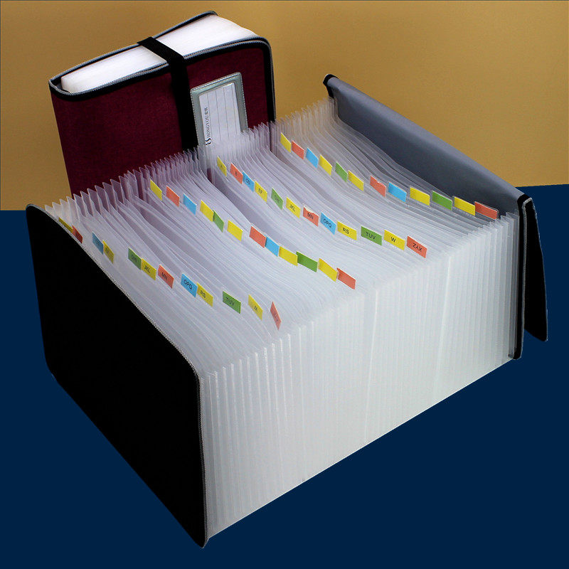 사무실 다기능 A4 아코디언 가방 파일 가방 휴대용 수납 가방 파일 가방 다층 분류 정보 가방 대용량