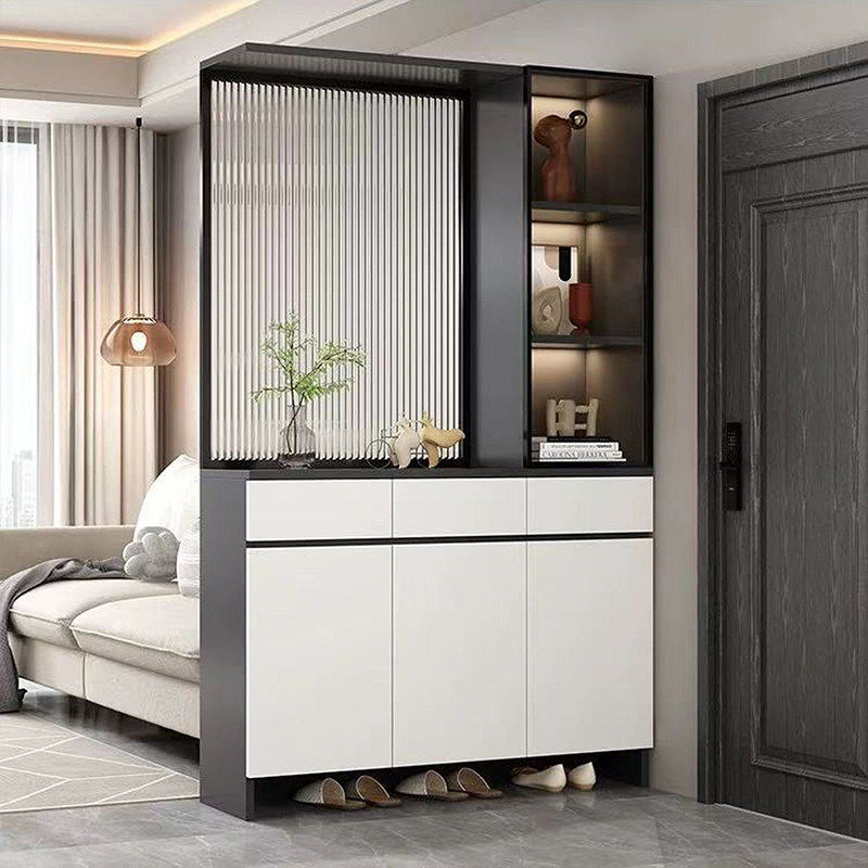 玄关柜客厅隔断柜置物架2025新款入户正对门屏风柜一字隔断柜鞋柜