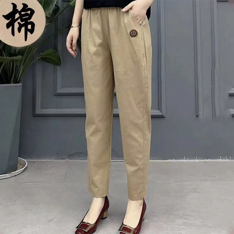 惠子精选女装女士经典白色宽松显瘦高腰弹力百搭夏季韩版哈伦裤女