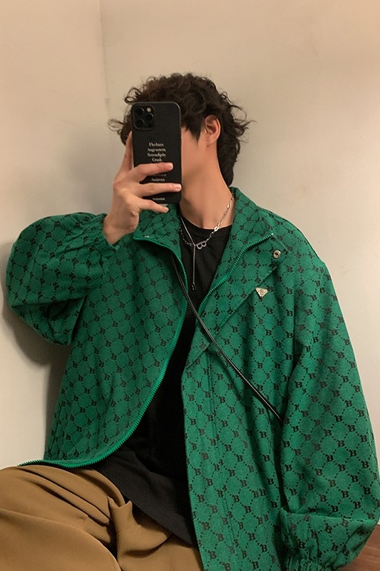2023春装新款港风情侣夹克字母宽松外套男女JK01P80XZ201-2,男装夹克,星座201-2