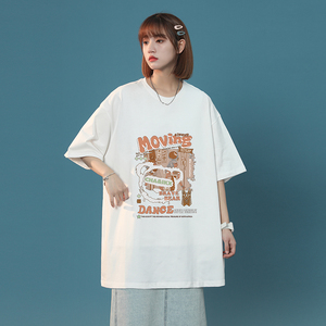 23夏季新款短袖潮流印花小众设计感宽松休闲T恤XZ201-2 T791 P28图片