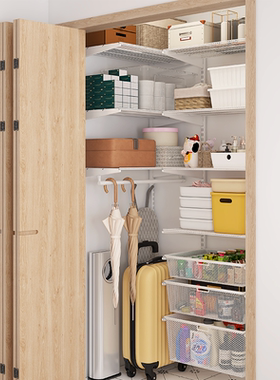 【三个房间】800库置物架金属储物间玄关家用收纳柜八百库定制柜