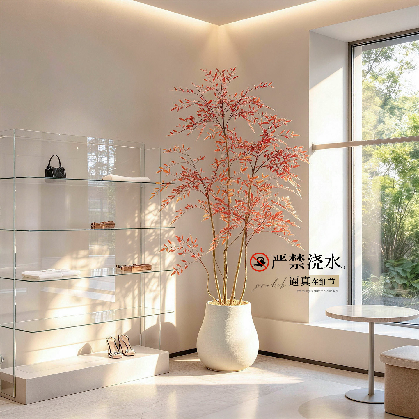 仿真绿植高级感逼真大型室内落地植物盆景客厅假树南天竹装饰摆件