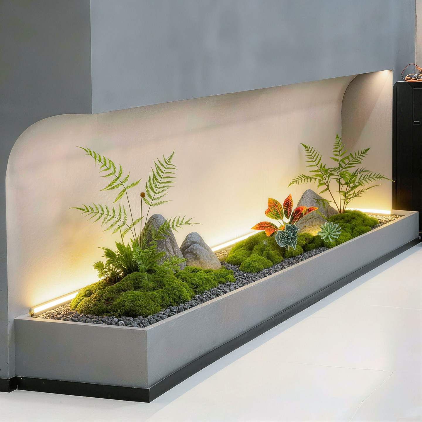 仿生植物苔藓落地造景室内玄关角落假绿植微景观摆件商铺橱窗装饰