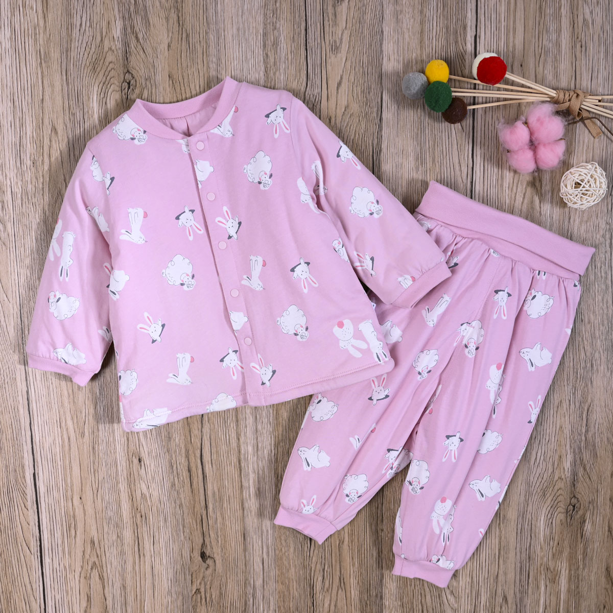 夹棉上衣薄棉保暖裤子