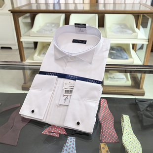 男士西装长袖商务礼服免烫抗皱衬衫男2024新款高级感翼领男夏季