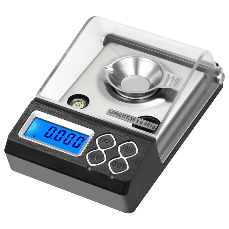 麦衡微型珠宝电子秤精准0.001g宝石克拉称便携药粉毫克称电子天平