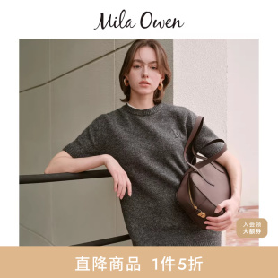 Mila Owen秋冬休闲百搭短袖针织衫迷你连衣裙09WNO244006