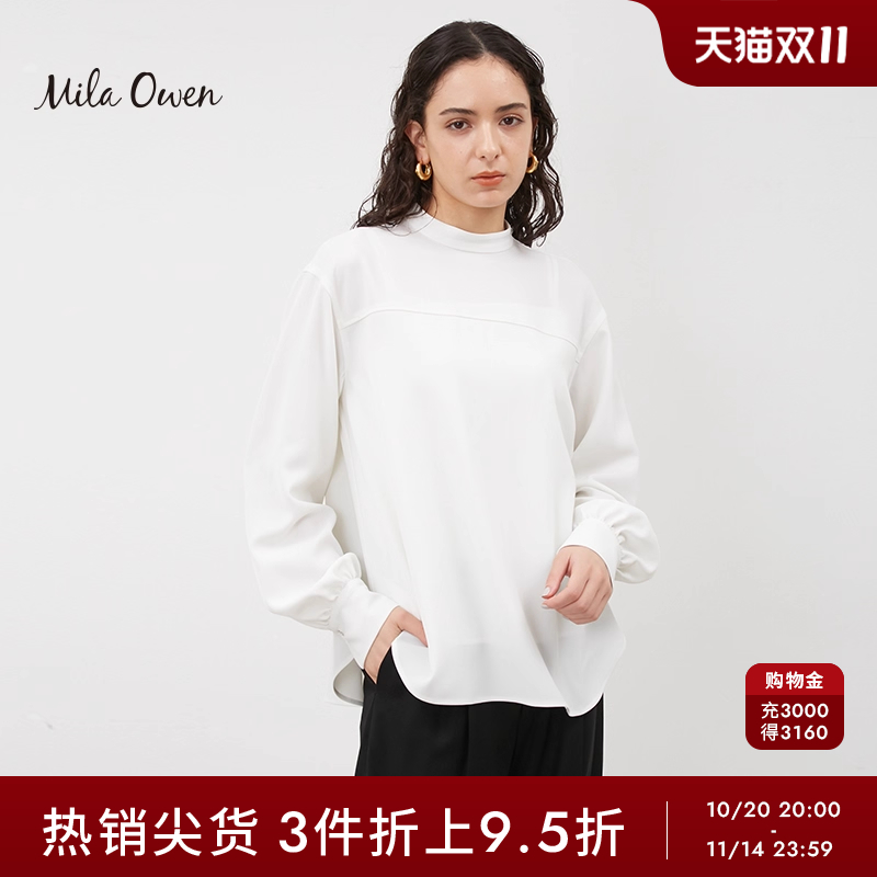 MilaOwen高领设计衬衫