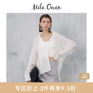 微透衬衫 09WFB242923 Owen春夏多巴胺气质通勤宽松阔版 Mila