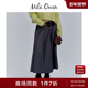 优雅仿皮革腰带宽褶长款 Mila Owen25秋冬新品 百褶裙09WFS255012