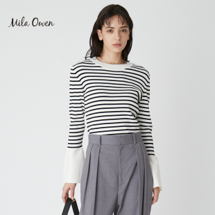 针织衫 秋冬圆领喇叭袖 士上衣09WNT231026 Owen Mila