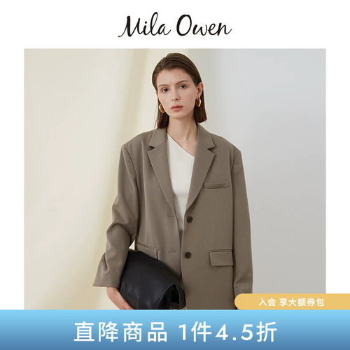 MilaOwen大廓形单排扣西装
