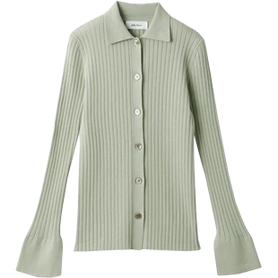 Mila Owen春夏季新款休闲气质修身翻领针织开衫09WNT241168