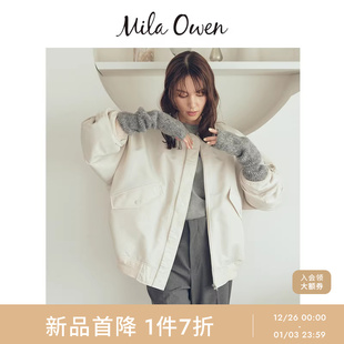Mila 成熟酷感宽松充棉飞行员夹克外套09WFJ254151 Owen25秋冬新品