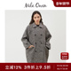 Mila Owen秋冬日系气质条纹双排扣翻领毛呢大衣09WFC245101