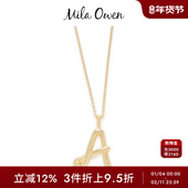 Mila Owen秋冬休闲百搭金属链条字母吊坠项链09WGA245564