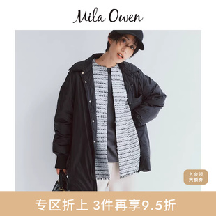 Mila 翻领双面两穿棉服外套09WFC244123 Owen秋冬休闲时尚