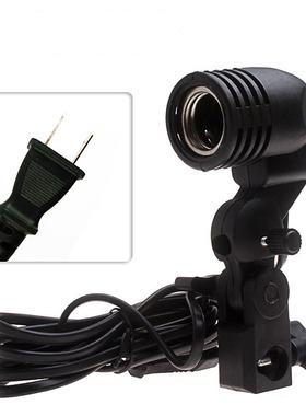 E27万向灯头 摄影补光灯座 E27单灯头灯座螺口伞灯座摄影灯泡配件