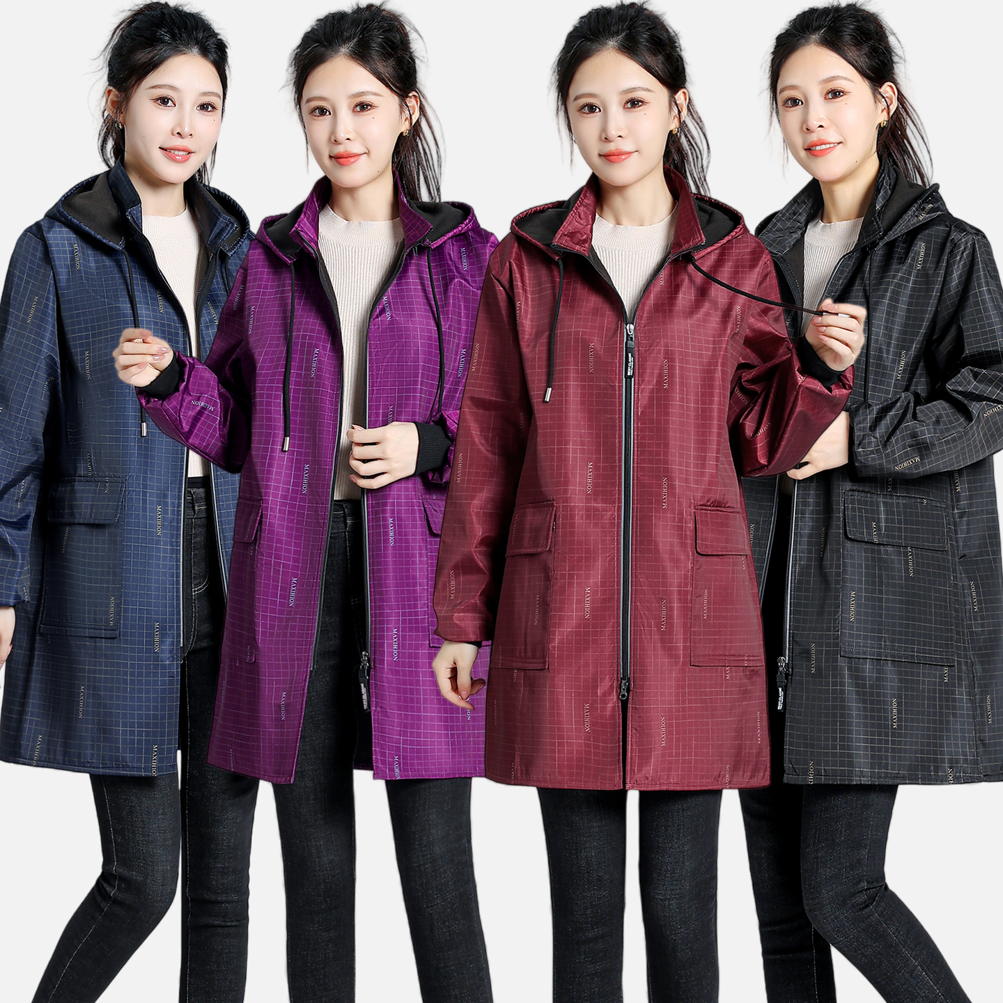 新款秋冬加绒防水罩衣