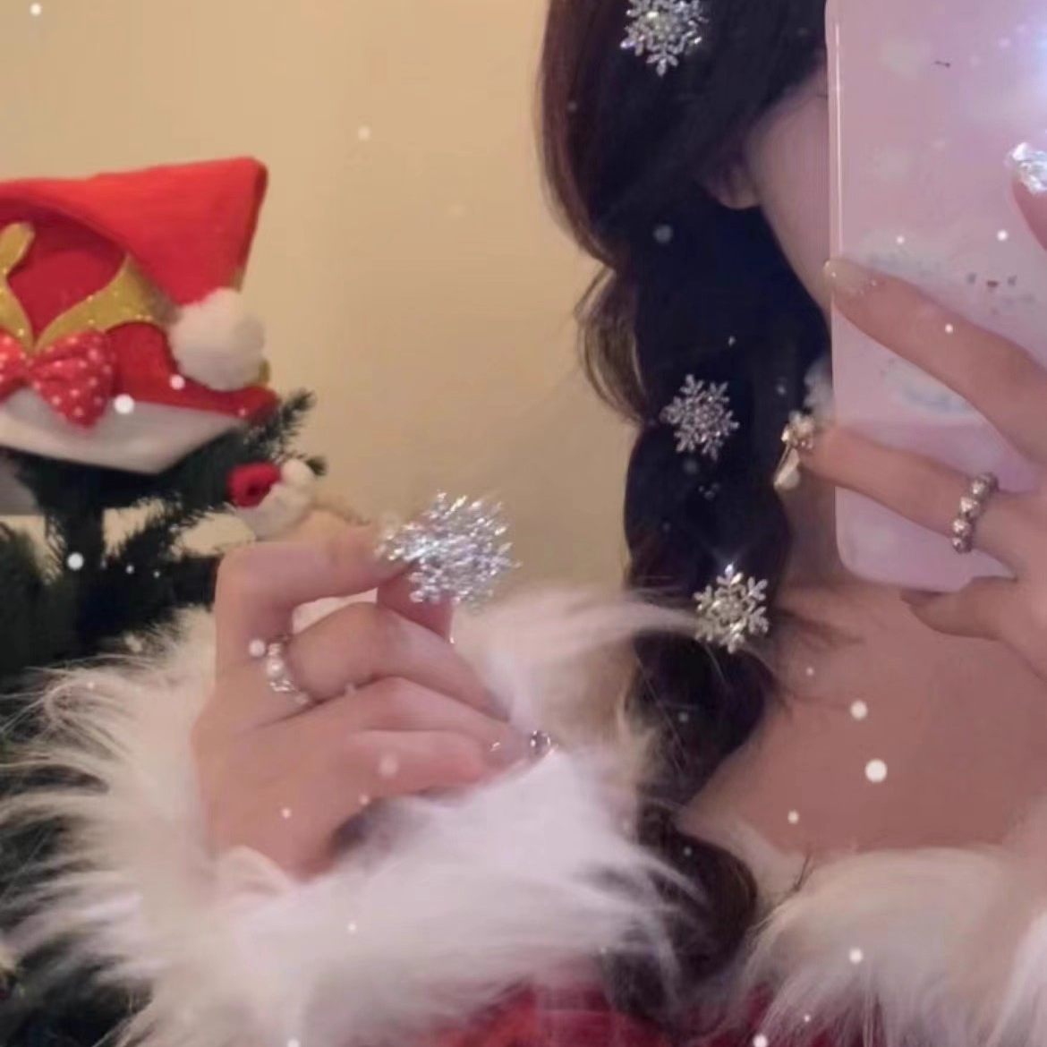 小小满天星雪花～秋冬闪钻珠金属发夹清冷感侧边刘海夹高级感t3