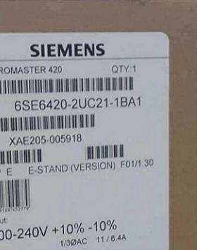 西门子1P6SE6420-2UC21-1BA1全新MICROMASTER4206SE64202UC211BA1