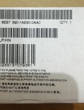 西门子1P6ES7590-1AE80-0AA0全新安装导轨482 mm6ES75901AE800AA0