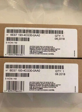 西门子6ES7193-4CG30-0AA0西门子模块6ES71934CG300AA0CPUX现货CD