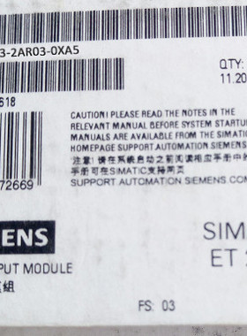 西门子6ES7153-2AR03-0XA4西门子模块6ES71532AR030XA4CPUX现货CD