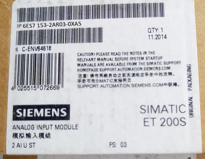 西门子6ES7153-2AR03-0XA4西门子模块6ES71532AR030XA4CPUX现货CD