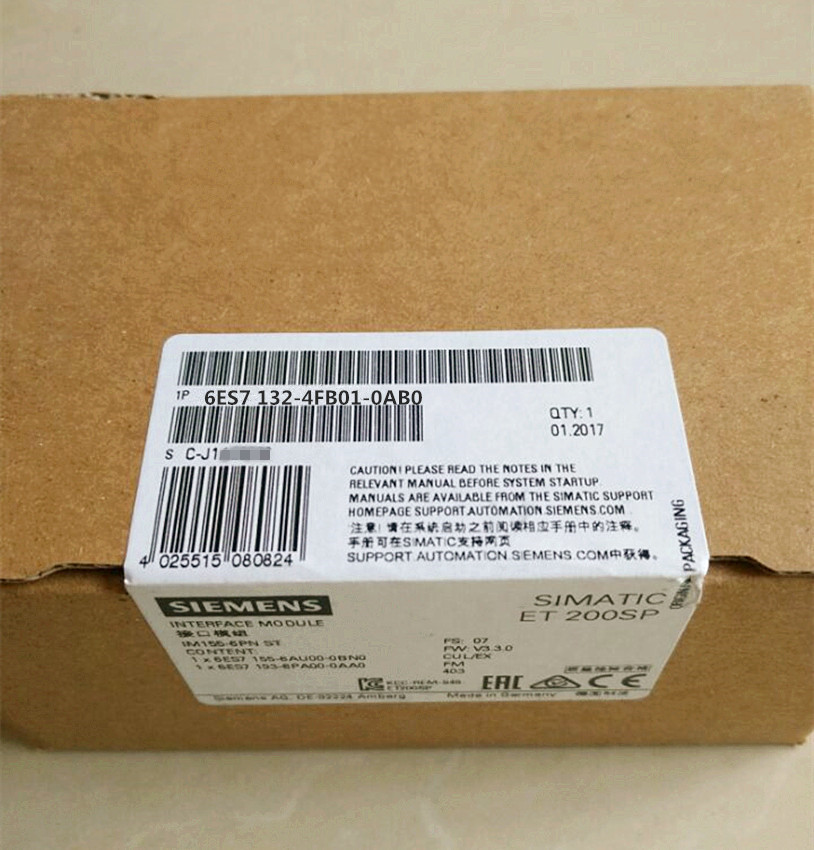 西门子6ES7132-4FB01-0AB0全新电子模块6ES71324FB010AB0现货包邮