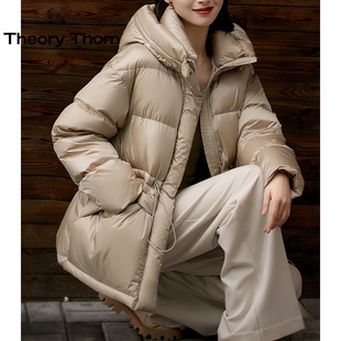 theory thom25冬季95白鹅绒羽绒服女款高端女装中长款加厚鹅绒服