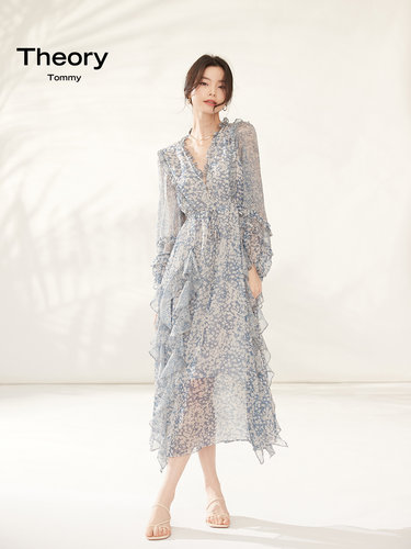 TheoryTommy桑蚕丝长裙