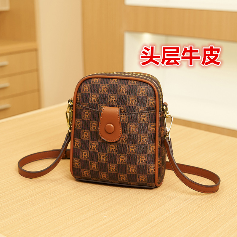 头层牛皮单肩斜挎包女士软真皮小方包手机包潮流时尚百搭2025新款,箱包皮具/热销女包/男包,小方包,淘宝优惠券,粉丝福利购,淘宝优惠卷