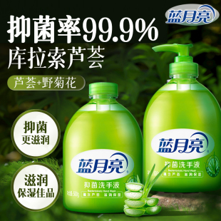 蓝月亮洗手液芦荟抑菌家用500g瓶装补充装一箱品牌官方旗舰店正品