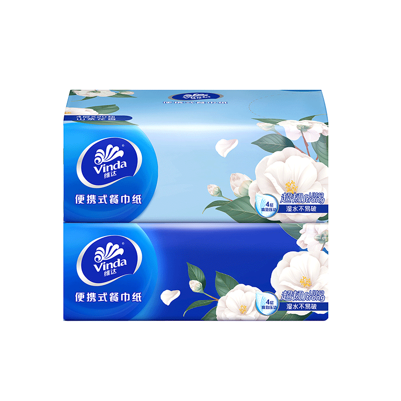 维达4层1包山茶花香抽纸手帕纸