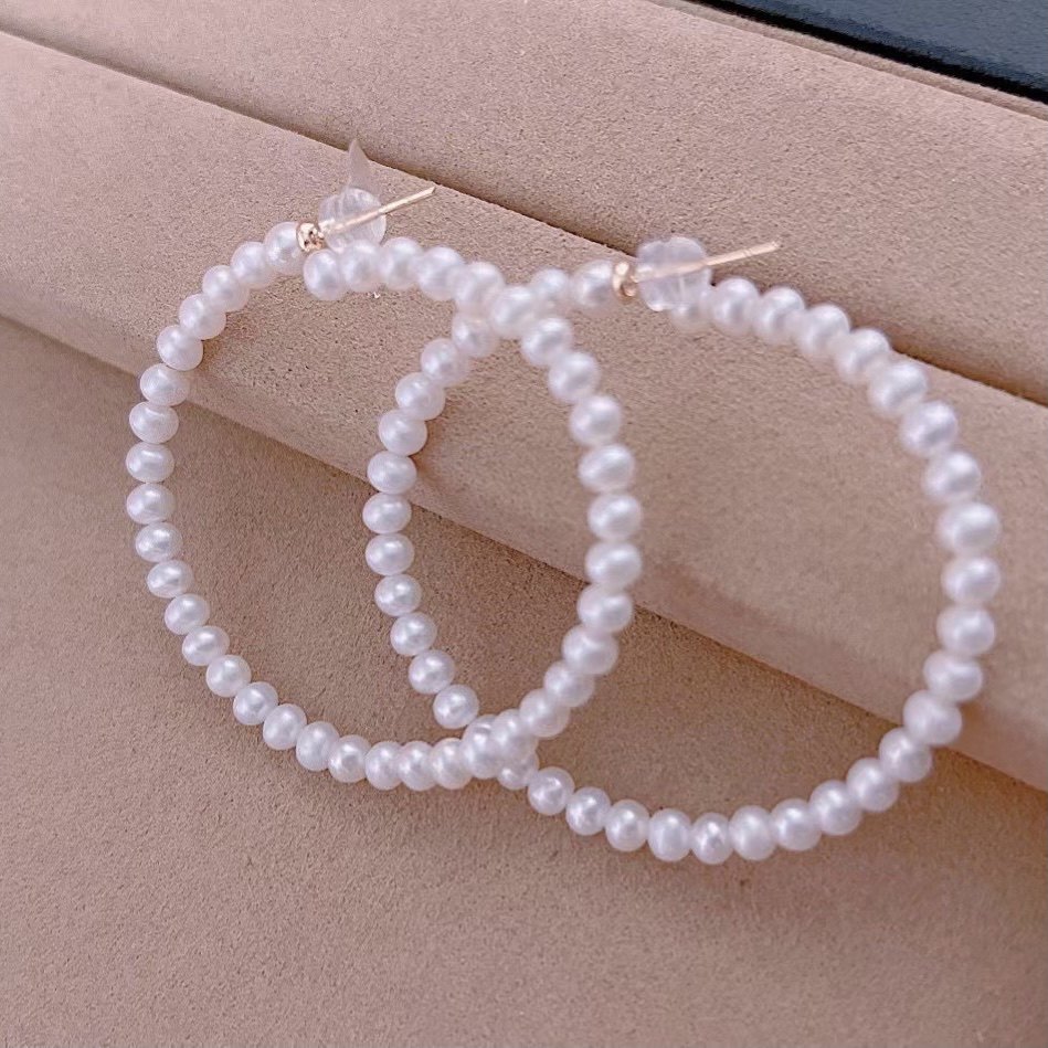 热巴同款 大圈圈天然淡水珍珠耳环 诸暨迷你小珍珠白色耳圈 时尚,珠宝/钻石/翡翠,耳饰,淘宝优惠券,粉丝福利购,淘宝优惠卷