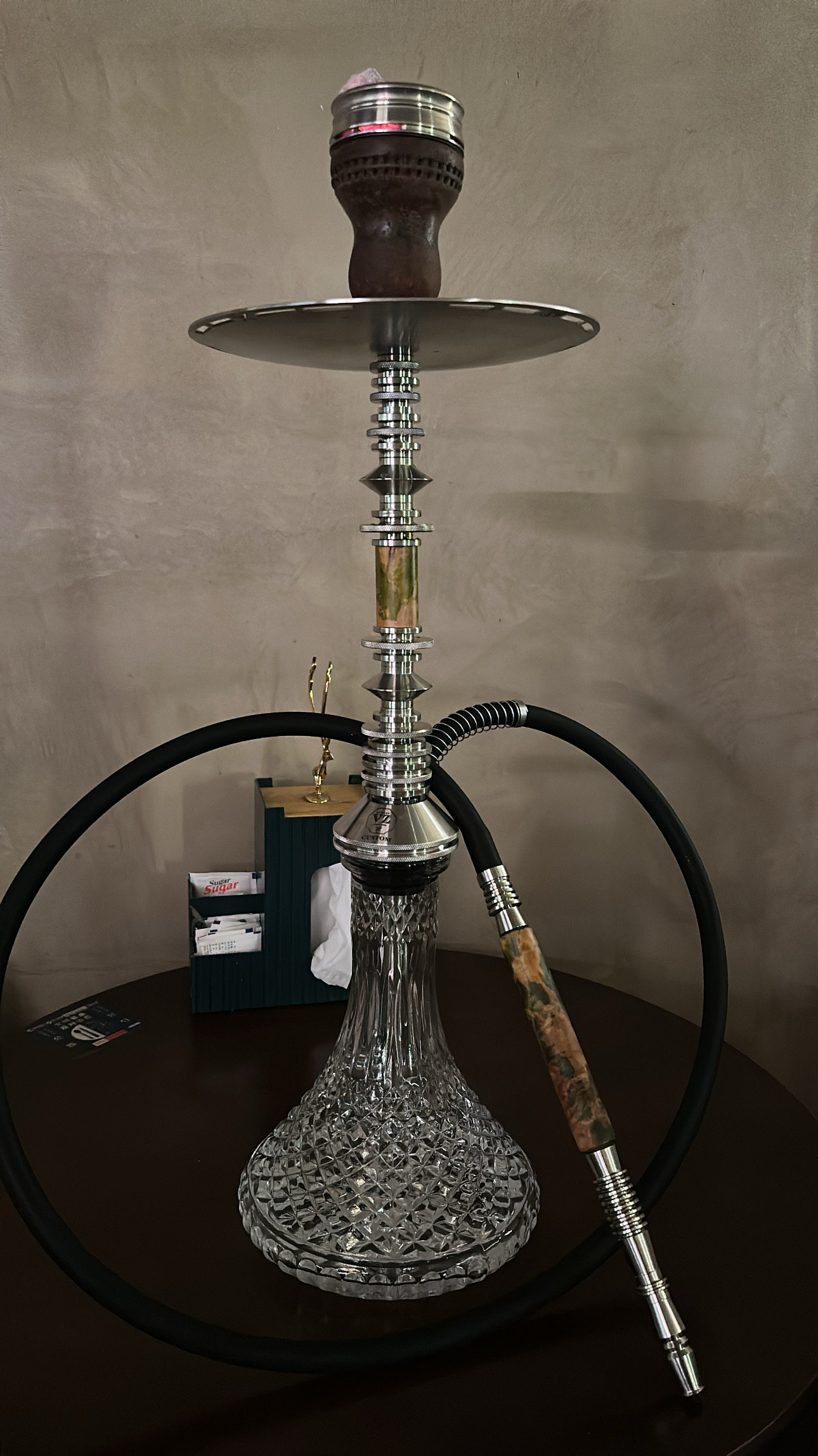 新款俄罗斯 VZ V3  高档水烟套装 酒吧不锈钢水烟壶