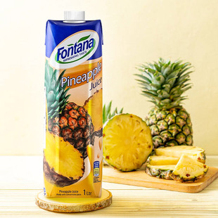 塞浦路斯进口fontana芳塔娜菠萝汁橙汁1L 鸡尾酒 2果汁饮料橙c美式